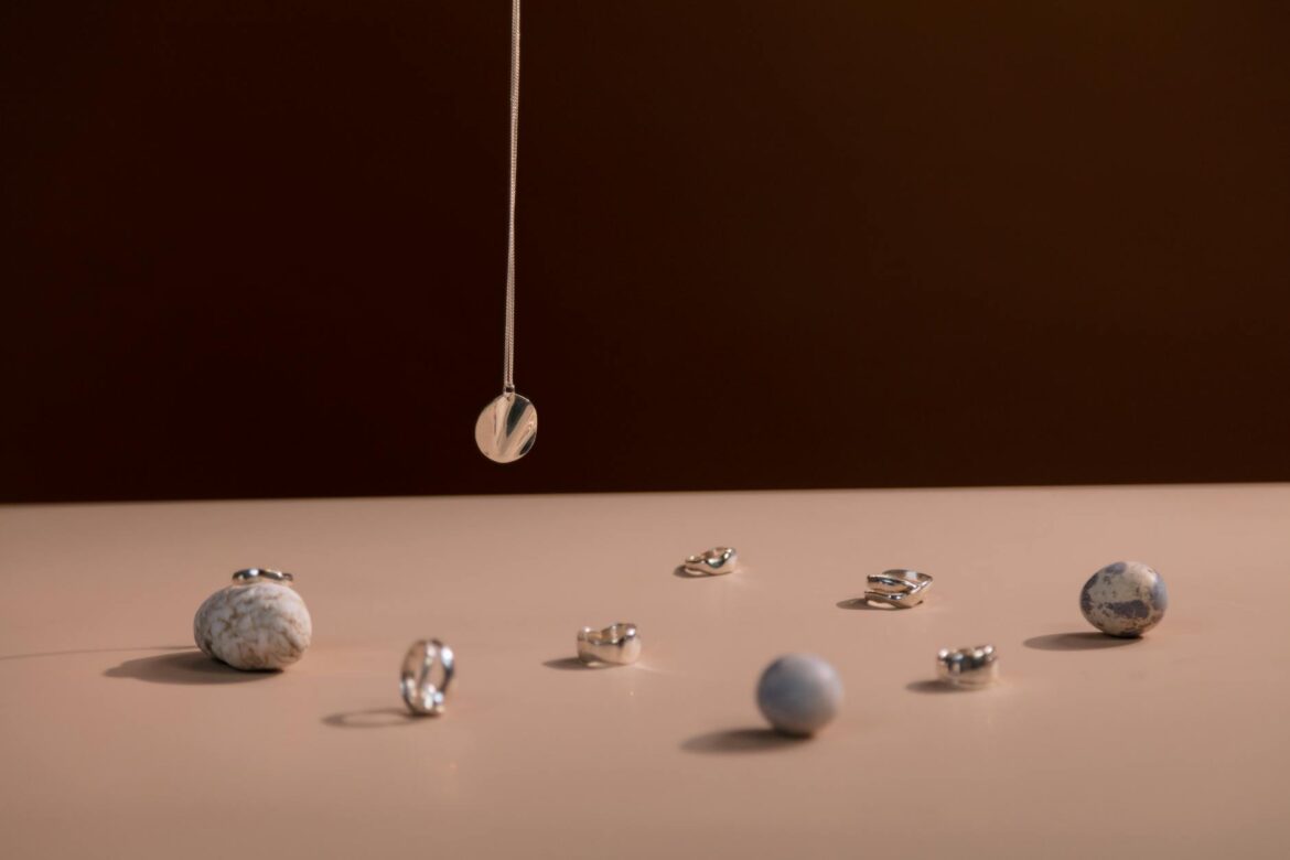 close up photo of silver jewelry